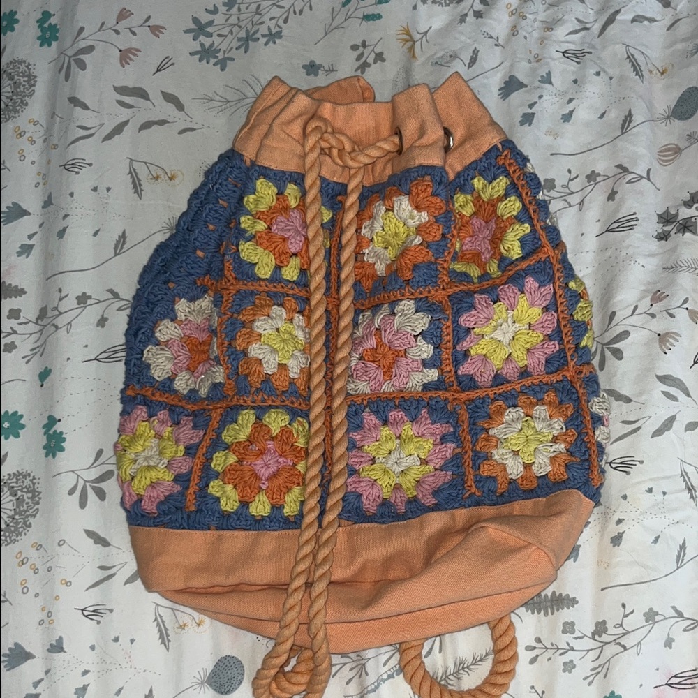 Urban Outfitters Multicolor Crochet Backpack